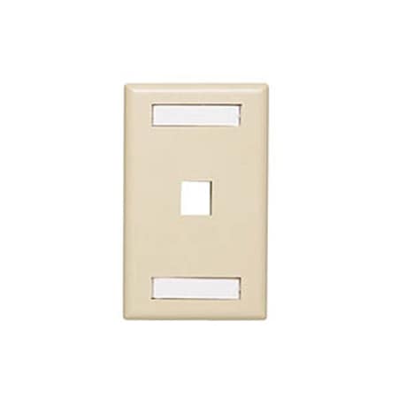 Allen Tel Versatap Faceplate with I.D. Windows, 1-Port, Ivory AT70-1-09
